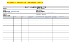 DOWNLOAD CHILLER INSPECTION REPORT FORMAT IN PDF | MEP EXTRA